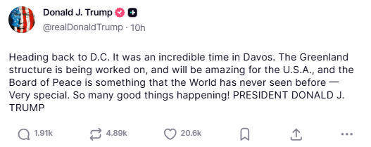 79岁的特朗普生气了，达沃斯后，狂发80条帖子…